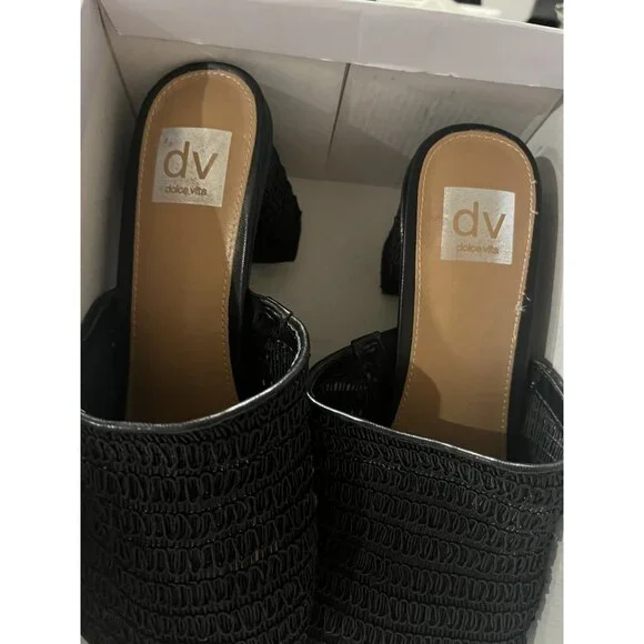 Dolce Vita Hemma Size 11 Women’s Sandals Black Color Heels Shoes Women 2 3/4 In - Picture 5 of 7